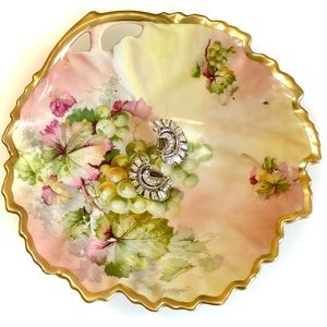 Antique Royal Rudolstadt Leaf Trinket Dish